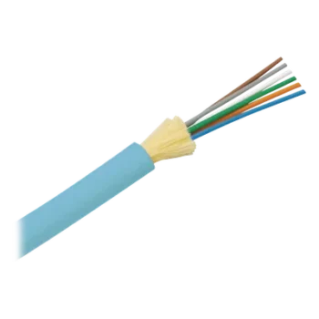 Cable de Fibra Óptica / 6 Hilos / Multimodo OM3 50/125 / Tight Buffer 900µm / OFNR Riser / Dieléctrico / 2 pies Marcas