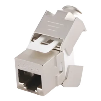 Módulo Jack Keystone / Cat6A / Blindado STP / Toolless / T568A/B / -40°C a 85°C / 24-26 AWG