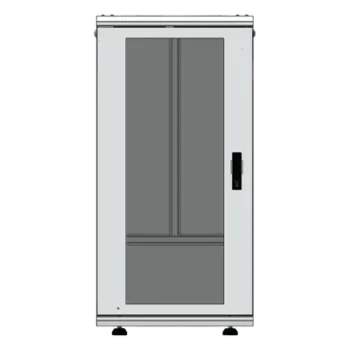 Gabinete Rack de Piso / 24U / 19 Pulgadas / Vidrio con Cerradura / Carga 750 kg / 600x605x1190 mm (23.6x23.8x46.9 in) / Acero Calibres 16-18-20