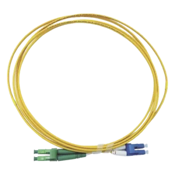 Jumper de Fibra Óptica / Monomodo 9/125 / LC/UPC-LC/APC / OFNR Riser / 2.0 mm / Dúplex / 3 m (9.84 ft) / Amarillo