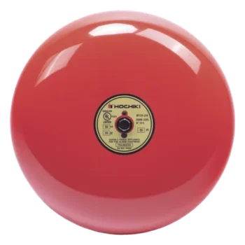 Campana de alarma de incendio / 10 pulgadas (25.4 cm) / 24 VCD / 96 dB / Listado UL / Uso exterior con caja HC-BB-1