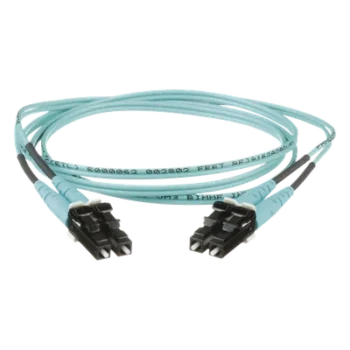 Jumper de Fibra Óptica / Multimodo OM3 50/125 / LC-LC Dúplex / OFNR Riser / Aqua / 1 m (3.28 ft)