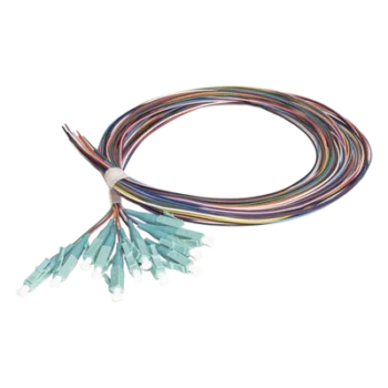 Kit de Pigtails / OM3 50/125 / LC Duplex / 2 m (6.56 ft) / 12 Piezas / Aqua