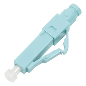 Conector de Fibra Óptica / Pre-Pulido / LC Simplex / Multimodo 50/125 OM3-OM4 / Re-Terminable / 0.20 dB Pérdida / Color Aqua