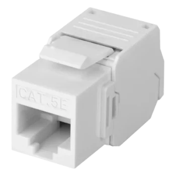Módulo Jack Keystone / Cat5e / Toolless / Terminación 180° / UTP / 1 Puerto / Blanco