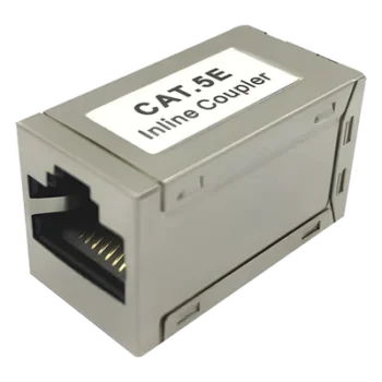 Acoplador STP / Cat5e / 1000 Mbps / Blindado EMI/RFI / 2 Puertos RJ45 / 750 VCA