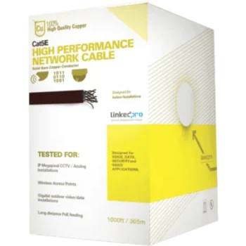 Bobina de Cable UTP / Cat5e / 305 m (1000 ft) / 24 AWG / 100% Cobre / Interior / PoE / Blanco