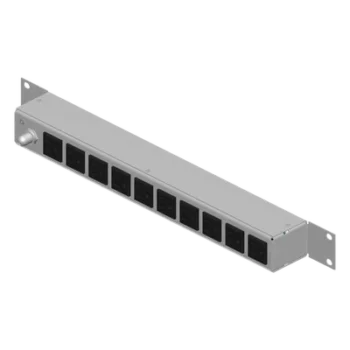PDU Horizontal / 10 Tomas NEMA 5-15R / Rack 19 in 1UR / 120Vca 15A / Reestablecedor 15A / Cable 2.5 m (8.2 ft) / Acero Rolado en Frío