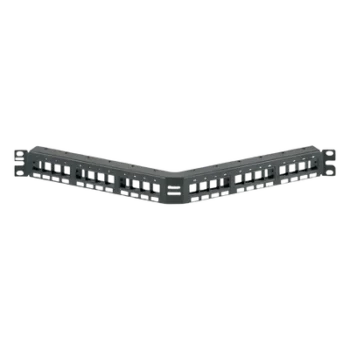 Panel de Parcheo Modular Keystone / 24 Puertos / Angulado / 1UR / 19" (482.6 mm)