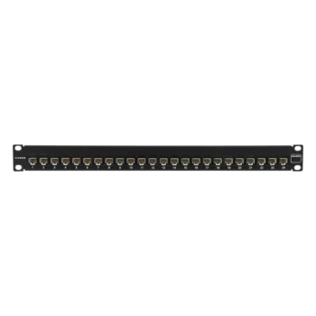 Patch Panel / UTP Cat6A / 24 Puertos Precargados / Plano 1U / Rack 19'