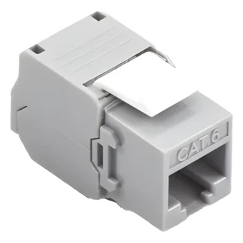 Módulo Jack Keystone / Cat6 / Toolless / Terminación 180° / UTP / Color Gris