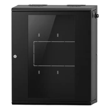 Gabinete Rack / 24 UR / 19 Pulgadas / Puerta de Cristal / Carga 80 kg / Abatible 120° / Laterales Removibles