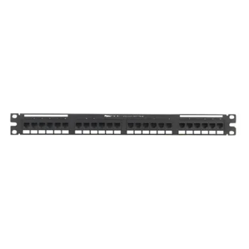 Panel de Parcheo Punchdown / Cat 5e / 24 Puertos / 1UR / Plano / T568A-B