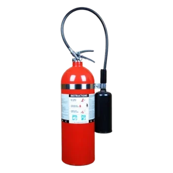 Extintor de CO2 / 20 lb (9.07 kg) / Descarga 18 s / Alcance 1.2-2.4 m (4-8 ft) / Fuego Clase B y C / UL Listado / -30°C a 49°C (-22°F a 120°F)