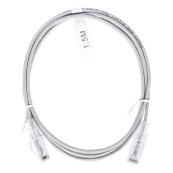 Cable de Parcheo Slim UTP Cat6 / 1.5 m (4.92 ft) / 28 AWG / Gris / Diámetro Reducido