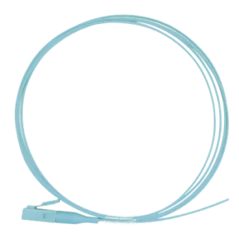 Pigtail de Fibra Óptica / LC UPC Simplex / OM3 50/125 / PVC / 1 m (3.28 ft) / Aqua