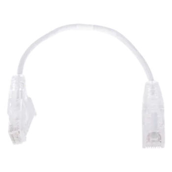 Cable de Parcheo Slim UTP Cat6 / 20 cm (0.66 ft) / 28 AWG / Blanco / RJ45