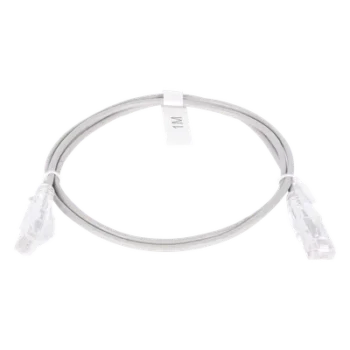 Cable de Parcheo Slim UTP Cat6 / 1 Metro (3.28 Pies) / 28 AWG / RJ45 Chapado en Oro / 10 Gbps