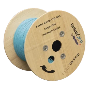 Cable de Fibra Óptica / Multimodo OM4 / Simplex / Tight Buffer 0.9 mm / Diámetro 2.0 mm / PVC / 2 km (6561.7 ft) por Tramo