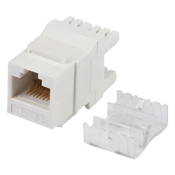Módulo Jack Keystone / Cat5e / Terminación 180° / Sin Blindaje / 1 Puerto / Blanco