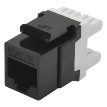 Módulo Jack Keystone / Cat5e / RJ45 / Terminación 180° / Sin Blindaje / 1 Puerto / Negro