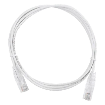 Cable de Parcheo Slim UTP Cat6 / 1.5 m (4.92 ft) / 28 AWG / Blanco / Diámetro Reducido