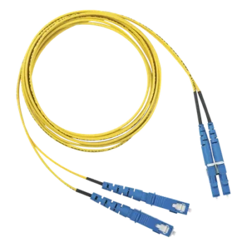 Jumper de Fibra Óptica / Monomodo OS2 9/125 / LC-SC Duplex / OFNR Riser / 3 m (9.84 ft) / Amarillo