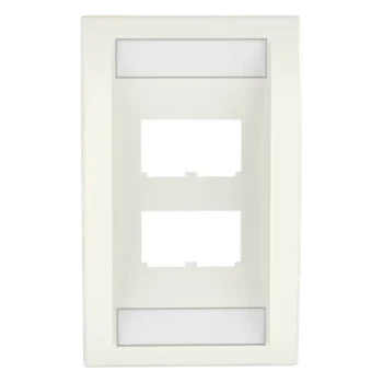 Placa de Pared Vertical / 4 Puertos Mini-Com / 69.8 x 114.3 mm / 2.75 x 4.5 pulg / Blanco Mate
