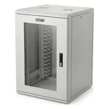 Gabinete Rackeable / 18U / 19 in / Puerta Cristal / Carga 750 Kg / 600x605x930 mm (23.6x23.8x36.6 in) / 3.05 ft Alto