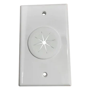 Placa de Pared / Orificio con Grommet / Montaje Vertical / ABS Blanco