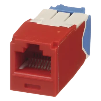 Conector Jack RJ45 / Categoría 6A / 8P8C / Terminación TG / Sin herramienta de impacto / Color Rojo