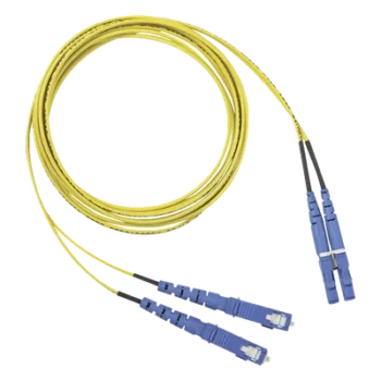 Jumper de Fibra Óptica Monomodo 9/125 OS2 / LC-SC Duplex / OFNR Riser / 2 m (6.56 ft) / Amarillo