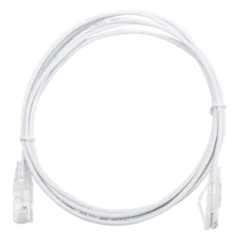 Cable de Parcheo Slim UTP / Cat6 / 2 m (6.56 ft) / 28 AWG / Blanco / 10 Gbps