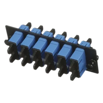 Placa Acopladora de Fibra Óptica / 6 Conectores SC Dúplex / 12 Fibras Monomodo OS1/OS2 / Color Azul