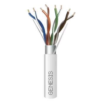 Cable Cat5e / 24 AWG / Blindado con Lámina y Drenaje / Plenum CMP / 305 m (1000 pies) / Blanco