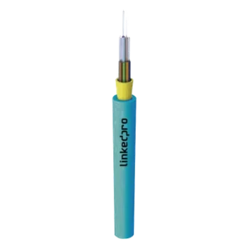 Cable de Fibra Óptica Multimodo OM4 50/125 / 12 Hilos / Tight Buffer 900µm / OFNR Riser / Dieléctrico / 6.5mm / -10°C a +60°C / Hasta 6561 pies