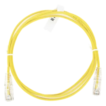 Cable de Parcheo Slim UTP / Cat6 / 28 AWG / 1 Metro (3.28 Pies) / 10 Gbps / Amarillo