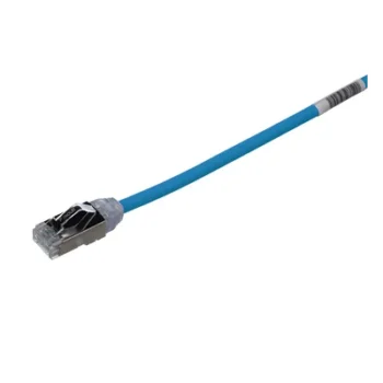 Patch Cord Cat6A / 28 AWG Diámetro Reducido / S/FTP Blindado / CM/LS0H / 0.5 m (1.64 ft) / Azul