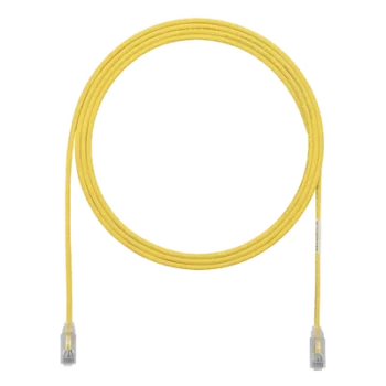 Cable de Parcheo Cat6 / UTP 28AWG / 3.8 mm Diámetro / 0.91 m (3 Pies) / Amarillo / CM-LSZH / PoE BT