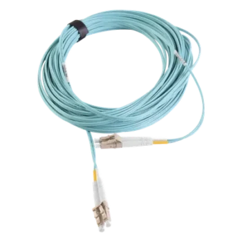 Jumper de Fibra Óptica Multimodo / OM3 / LC-LC Duplex / OFNR / Aqua / 10 m (32.81 ft)