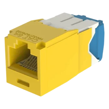 Conector Jack RJ45 / Categoría 6A / 8P8C / Terminación TG / Mini-Com / UTP / 22-26 AWG / Color Amarillo