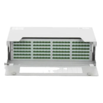Distribuidor de Fibra Óptica / 144 Empalmes / 144 Acopladores SC/APC / 144 Pigtails SC/APC / 19" / 5 UR / 260 mm (10.2") Profundidad