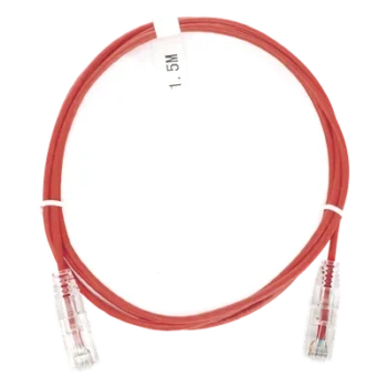 Cable de Parcheo Slim UTP / Cat6 / 1.5 m (4.92 ft) / 28 AWG / 1 Gbps / Rojo