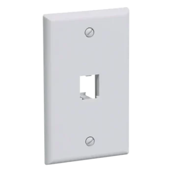 Placa de Pared Vertical / 1 Puerto Mini-Com / Diseño Plano / ABS / 69.8 x 114.3 mm (2.75 x 4.5 pulg)