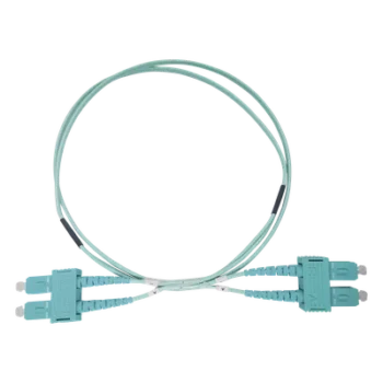 Jumper de Fibra Óptica / OM3 50/125 / SC-SC Dúplex / OFNR Riser / 2.0 mm / 3 m (9.84 ft) / Aqua