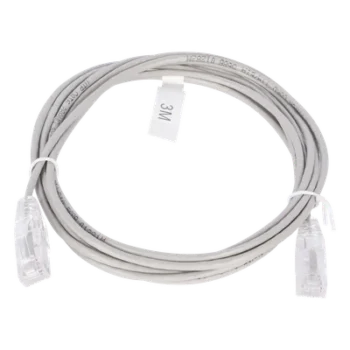 Cable de Parcheo Slim UTP Cat6 / 3 m (9.84 ft) / 28 AWG / Gris / 1 Gbps+