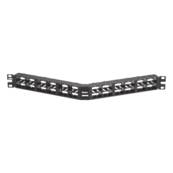 Panel de Parcheo Modular / 48 Puertos / 1UR / 19in / Angulado / Alta Densidad / Sin Blindaje / Mini-Com