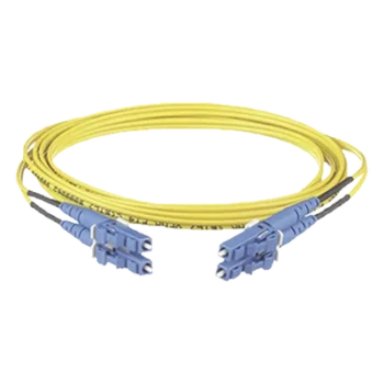 Jumper de Fibra Óptica / Monomodo OS2 9/125 / LC-LC Dúplex / OFNR Riser / 30 m (98.43 pies) / Amarillo