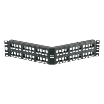 Panel de Parcheo Modular Keystone / 48 Puertos / Angulado / 2UR / Acero Inoxidable / 19.00' (482.6 mm) Ancho