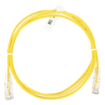 Cable de Parcheo Slim UTP Cat6 / 1.5 m (4.92 ft) / 28 AWG / Amarillo / 1 Gbps